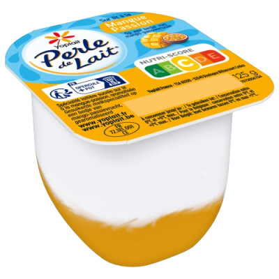 Perle de Lait sur lit à la mangue passion