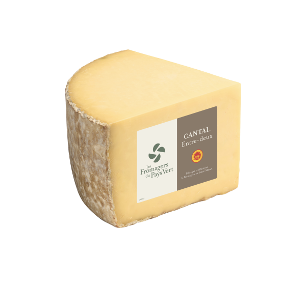 Cantal AOP Entre-Deux au lait pasteurisé &#8211; 1/8 (5,2kg) &#8211; Les Fromagers du Pays Vert