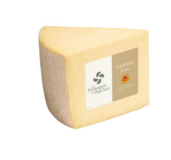Cantal AOP Jeune au lait pasteurisé  &#8211; 1/16 (2,6kg) &#8211; Les Fromagers du Pays Vert