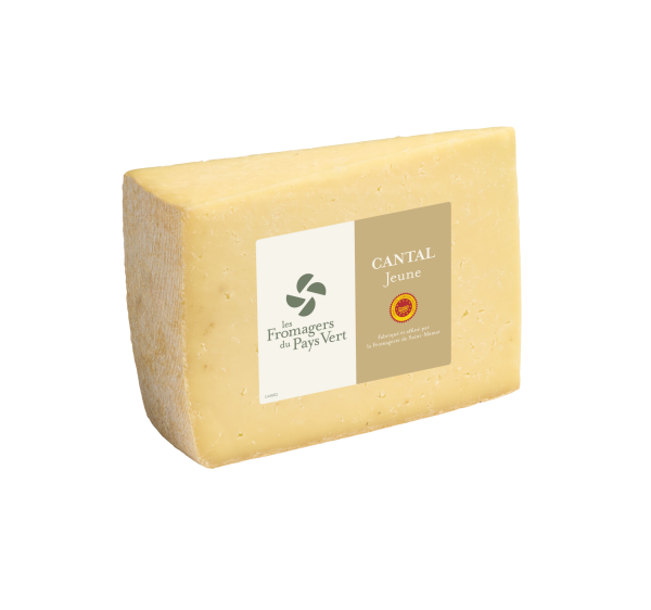 Cantal AOP Jeune au lait pasteurisé &#8211; 1/32 (1,3kg) &#8211; Les Fromagers du Pays Vert