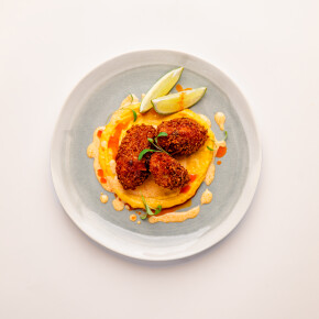 Nuggets de ris de veau au chorizo, mousseline de maïs &#8211; Crème 30% MG