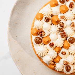 Tarte vanille, pécan et caramel &#8211; Crème 35% MG