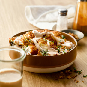 Crousty de poulet sauce au Saint-Paulin