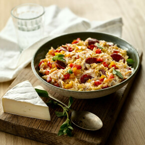 Risotto crémeux à l’orzo et au Brie Montsalvy