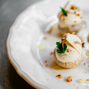 Champignons farcis crème 35% MG signée par le chef Jean Covillault